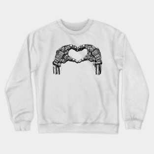 Robot Hands make Heart Shape Crewneck Sweatshirt